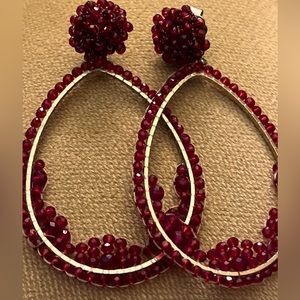 Beautiful rubyesque bearded drop earrings